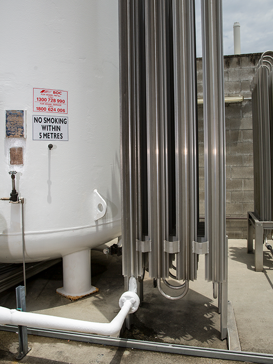 Warming of Gaseous Oxygen