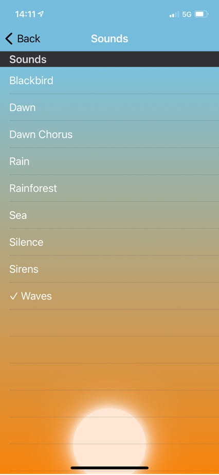 Choosing a wakeup sound